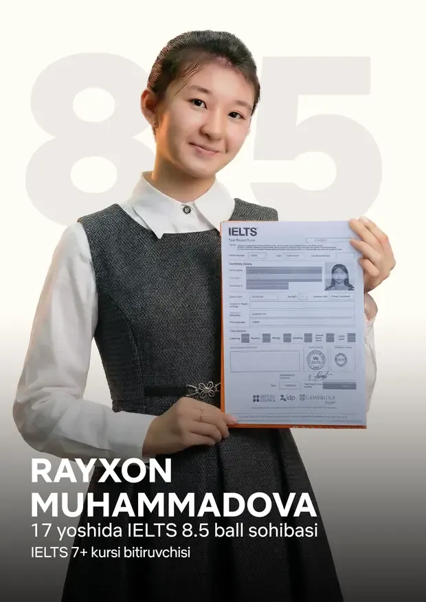 Rayxon Muhammadova — IELTS 8.5