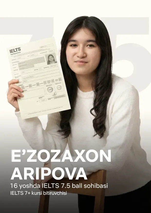 E'zozaxon Aripova — IELTS 7.5